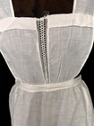 Antique Full Apron White Fine Cotton Victorian Waist 36 In  Original 1800s 