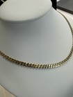 Yellow Gold Curb Link Chain 25   - 5mm 14kt  solid 