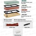 Knife Sharpening Stone Set Professional Whetstone 4 Side Grit 400 1000 3000 8000