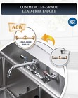 Nsf Certified 8  Lead-free Commercial Kitchen Faucet Wall Mount Utility Sink    