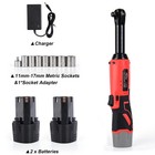 12v Cordless Ratchet Wrench 3 8  Extended Head Long Reach Electric Power Tool
