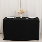 48 x24 x30  Black Fitted Polyester Table Cover Tablecloth For Wedding Tradeshow