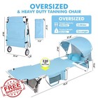 Minndudu Light Blue Oversized Sun Tanning Chair