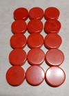 Vtg Crisloid Bakelite Catalin Red   Butterscotch Swirl Backgammon Game Pieces 