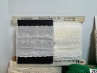 Big Vintage Lot 150  Yards Floral Trim Lace Ribbon  Jacquard Scalloped Eyelet