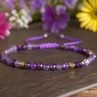 Natural Amethyst Stone Crystal Bracelet Women Reiki Bracelet Mothers Day Gift