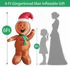 6ft Christmas Inflatable Gingerbread Man With Led Lights Outdoor Yard Decoration