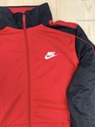 Nike Boys Full Zip Colorblock Track Jacket Red black Knit Polyester Xl