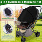 Baby Mosquito Net For Stroller Sun Shade  2-in-1 Stroller Cover For Sun Protecti