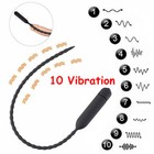 Male Vibrating Penis Plug Electrical Urethral Sounds Silicone Prostate Massage