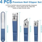 Nail Clipper Set  4 Pcs Ultra Sharp Nail Clippers For Men  Women  Adults Toenail