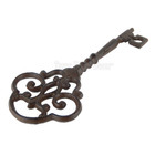Cast Iron Skeleton Jailers Key Victorian Antique Style Fleur De Lis Scrolls 9 5 