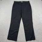 Huk Performance Fishing Pants Mens 32 Black Articulated Knee Zipper Pockets