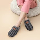 House Slippers For Women Men Indoor 8-8 5 Women 7-7 5 Men Stripes Dark Black
