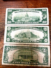 First Wayne National Bank Of Detroit National Currency  5   10   50  3 Notes 