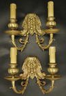 Pair Wall Sconces  Grotesque Masks  Renaissance 19th C - Bronze - French Antique