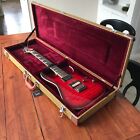 Lockable Electric Guitar Hard Shell Case With Red Plush Interior For Strat  Tele