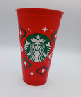 Starbucks Holiday Red Reusable Plastic Cup 16 Oz Christmas Limited Edition