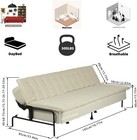 Modern Bei Futon Sofa Bed  3-posit Adjustable Barest 
