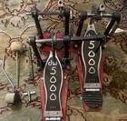 Dw 5000 Double Bass Drum Pedal With Offset   Felt Beaters Drum Key Very Good Usa