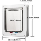 4-way Pet Door Cat Puppy Dog Magnetic Lock Lockable Flap Door Frame Magnetic Abs