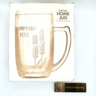 Sapporo Beer Glass  260ml Mug Half Pint Jug Cutting Logo Design 1980s Japan  Vtg