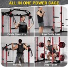 Power Cage Multi-functional Squat Rack With Cable Crossover System For Home Gym