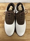 Reebok Womens Rb501dji Brown White Leather Lace Up Low Top Golf Shoes Size 7 5 M