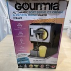 Gourmia 2 Qt Automatic Soft Serve   Frozen Drink Maker  Compressor  Keep Cold