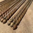X14 Brass Finish Stair Rods  Victorian  Vintage  Genuine Victorian 