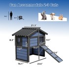 Cooling Outdoor Cat Shelter Double-layer Insulated Cat House With Escape Window