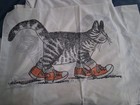 Vintage 1970s Kliban Cat Kitten Sneakers Pillow Case