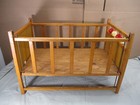Vintage Wooden Baby Doll Crib Wood Doll Furniture 26  Long