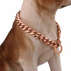Dog Chain Collar Stainless Steel Cuban Link 10-19mm Multi-color For S m l Dogs