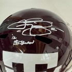 Autographed signed Johnny Manziel 12 Heisman Texas A m Fs Helmet Bas Coa
