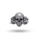 Gothic Bone   Skull Biker Rider 925 Sterling Silver Mens Ring Birthday Gift