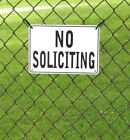  no Soliciting  Warning Sign  - Heavy Weight Aluminum With Easy To Read Text