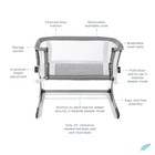 Baby Delight Beside Me Dreamer Bassinet 6-position Height Adjust Grey Open Box