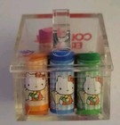 Rare Vintage 1976 Hello Kitty Sanrio Mini Erasers Plastic Case House  New 8 Pack