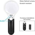 45x Magnifying Glass Handheld Magnifier 3 Led Light Reading Lens Jewelry Loupe