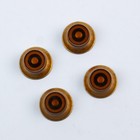 Set Of 4 Top Hat Bell Style Guitar Speed Knobs Amber dark