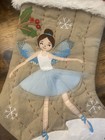 Pottery Barn Kids Woodland Ballet Fairy Christmas Stocking No  Monogram Blue