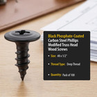 Bcp Fasteners  8 X 1 2  Black Modified Truss Head Wood Screws  100 Pack