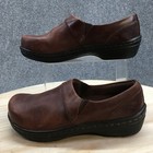 Klogs Shoes Womens 7 M Mission Clogs Brown Leather Slip On Round Toe Comfort