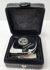 24 Hour Time Zone Polished Silver Travel Alarm Clock - Engraved  jim Gibbons 