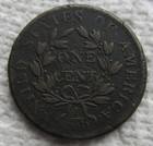1803 1c Bn Draped Bust Large Cent Rare Early Date Type Coin  Xf Corroded