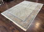 Indo Per sian Rug 6x9  Beige  Allover Pattern  Vintage Wool Oriental Carpet