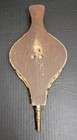 Vintage Fireplace Bellows 15  Wood Suede Leather Brass Tip   Lots Of Studs