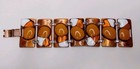 Vintage Mid Century Kay Denning Copper Enamel Bracelet 7  Signed