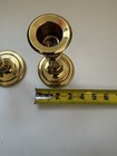Pair Vintage Solid Brass Candlestick Holders 6 5  India Heavy Lacquered